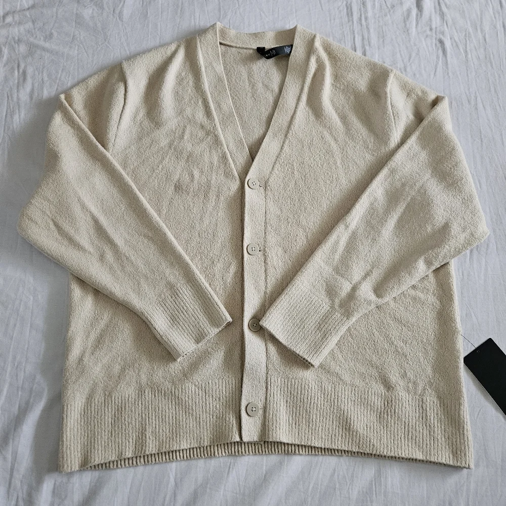 Lululemon Merino Wool-Blend Cardigan NATI Natural Ivory Men's Size XLarge